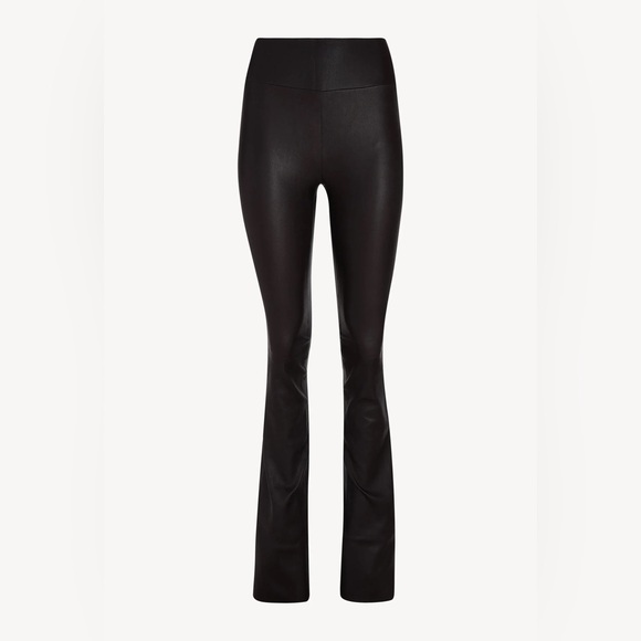 SPRWMN Pants - SPRWMN Luxury 100% Leather Crop Micro Flare Pants High Rise Size L